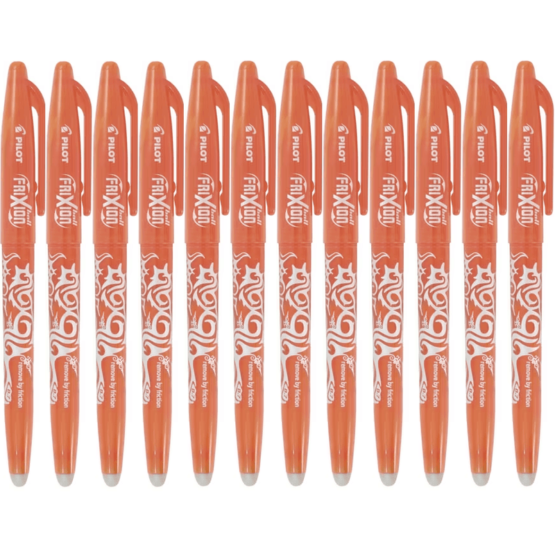 Pilot Frixion Erasable Gel Ink Pen 0.7mm Orange Box 12 622707 (Box 12) - SuperOffice