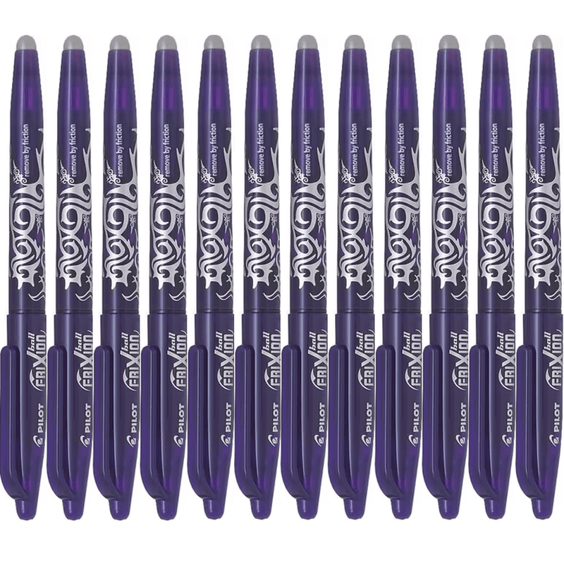 Pilot Frixion Erasable Gel Ink Pen 0.7mm Violet Purple Box 12 622705 (Box 12) - SuperOffice