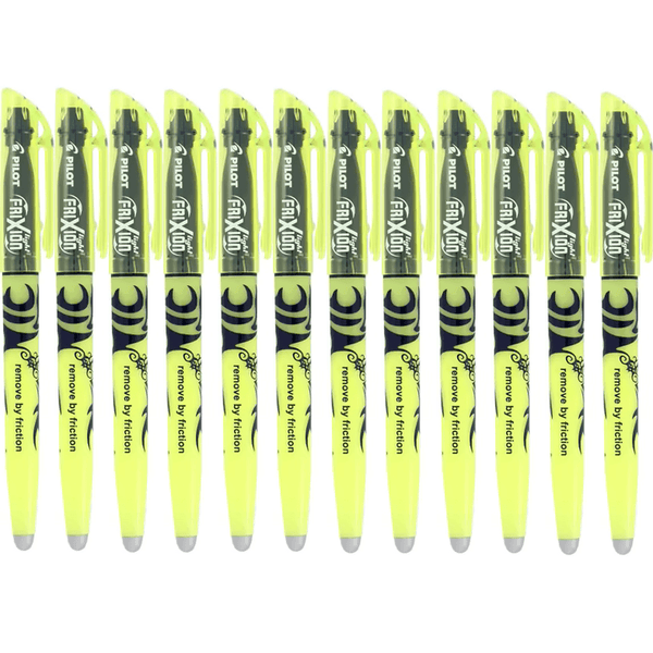 Pilot Frixion Erasable Highlighter 4.0mm Yellow Box 12 622631 (Box 12) - SuperOffice