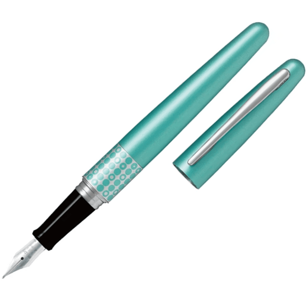 Pilot Metropolitan Fountain Pen Aqua Dots Blue Fine Nib Black 624827 - SuperOffice