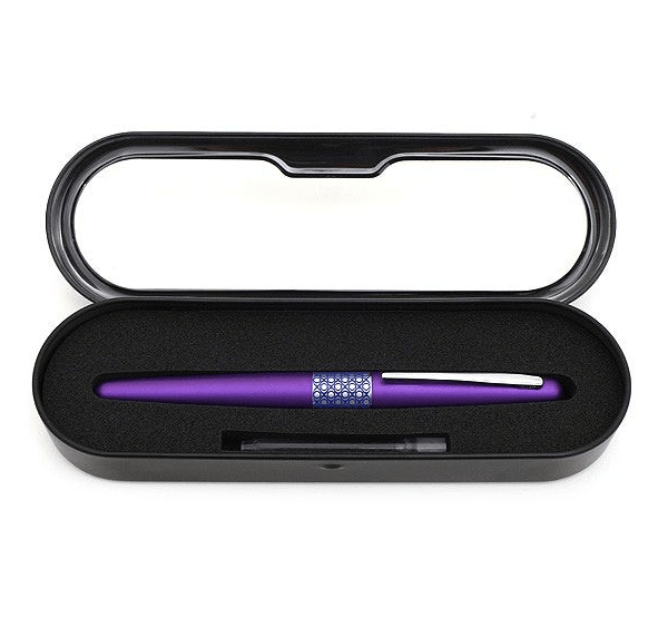Pilot Metropolitan Fountain Pen Ellipse Violet Purple Medium Nib Black 624802 - SuperOffice