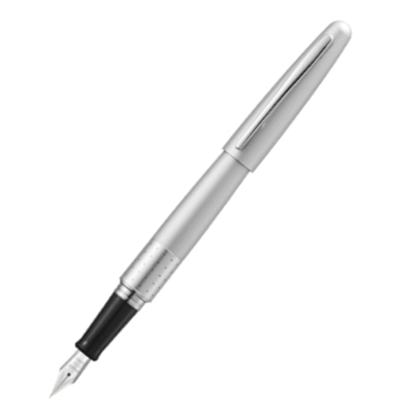 Pilot Metropolitan Fountain Pen Silver Barrel Medium Nib Black 624730 - SuperOffice