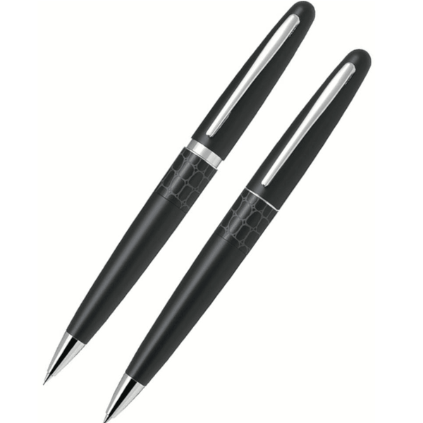 Pilot MR2 Metropolitan Ballpoint Pen + Mechanical Pencil Black Crocodile Gift Set 637361 - SuperOffice