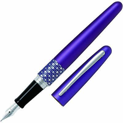 Pilot Mr3 Fountain Pen Violet Ellipse Medium Nib Black FPMR3MEP - SuperOffice
