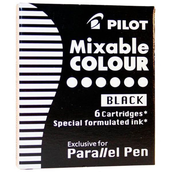 Pilot Parallel Pen Ink Cartridge Black Pack 6 616107 - SuperOffice