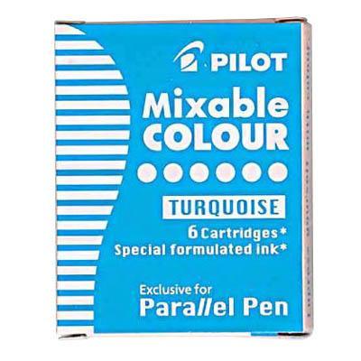 Pilot Parallel Pen Ink Cartridge Turqoise Pack 6 616113 - SuperOffice