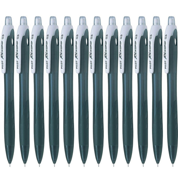 Pilot Rexgrip Mechanical Pencil Hb 0.5Mm Black Box 12 612350 - SuperOffice
