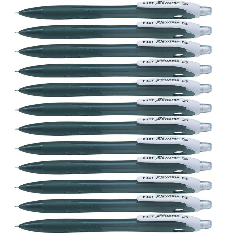 Pilot Rexgrip Mechanical Pencil Hb 0.5Mm Black Box 12 612350 - SuperOffice