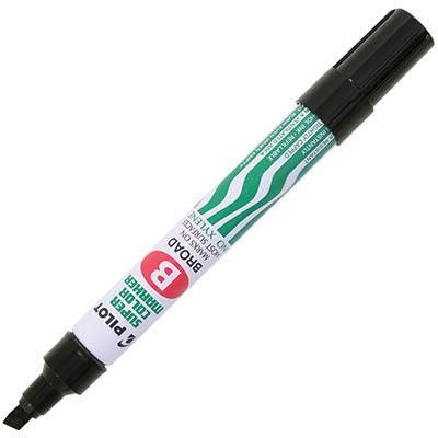 Pilot Sca-B Super Colour Permanent Marker Chisel Broad 5.0Mm Black 619001 - SuperOffice