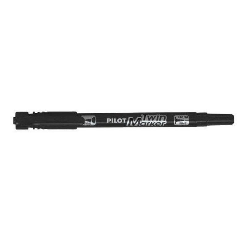 Pilot SCA-TM Twin Permanent Marker Extra Fine/Fine Black Box 12 603661 (Box 12) - SuperOffice