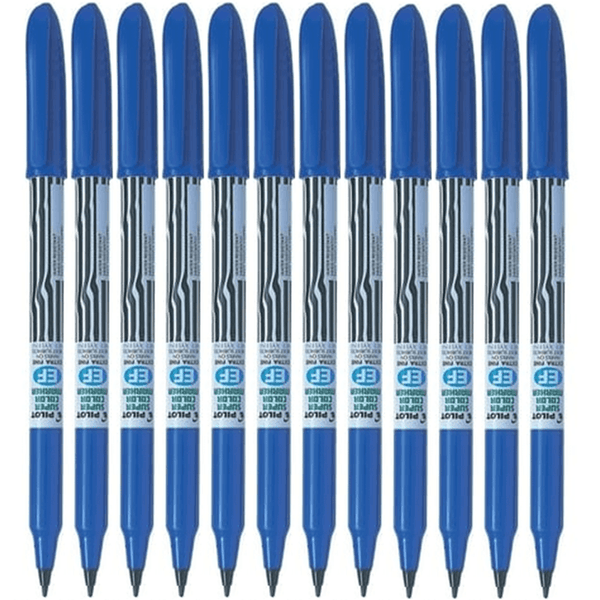 Pilot Scan-EF Super Colour Permanent Marker Bullet Extra Fine 2.0Mm Blue Box 12 603602 - SuperOffice