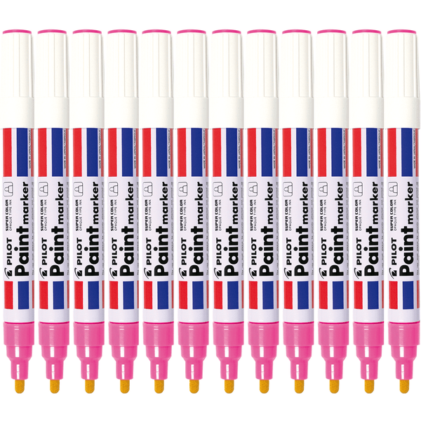 Pilot Super Colour Paint Marker SC-PM 4.5mm Pink Box 12 607413 (Box 12) - SuperOffice