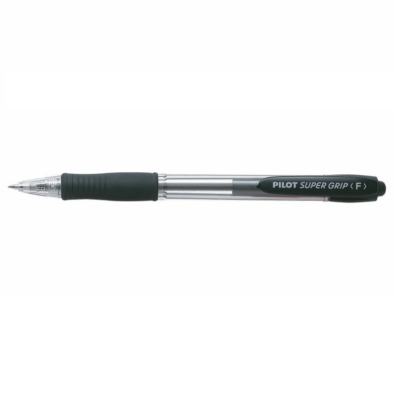 Pilot Super Grip Retractable Ballpoint Pen Fine 0.7mm Black BPGP-10R-F-B Box 12 BPGP10RFB/623130 (Box 12) - SuperOffice
