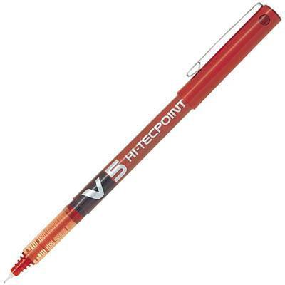Pilot V5 Hi-Techpoint Rollerball Pen 0.5Mm Red 620103 - SuperOffice