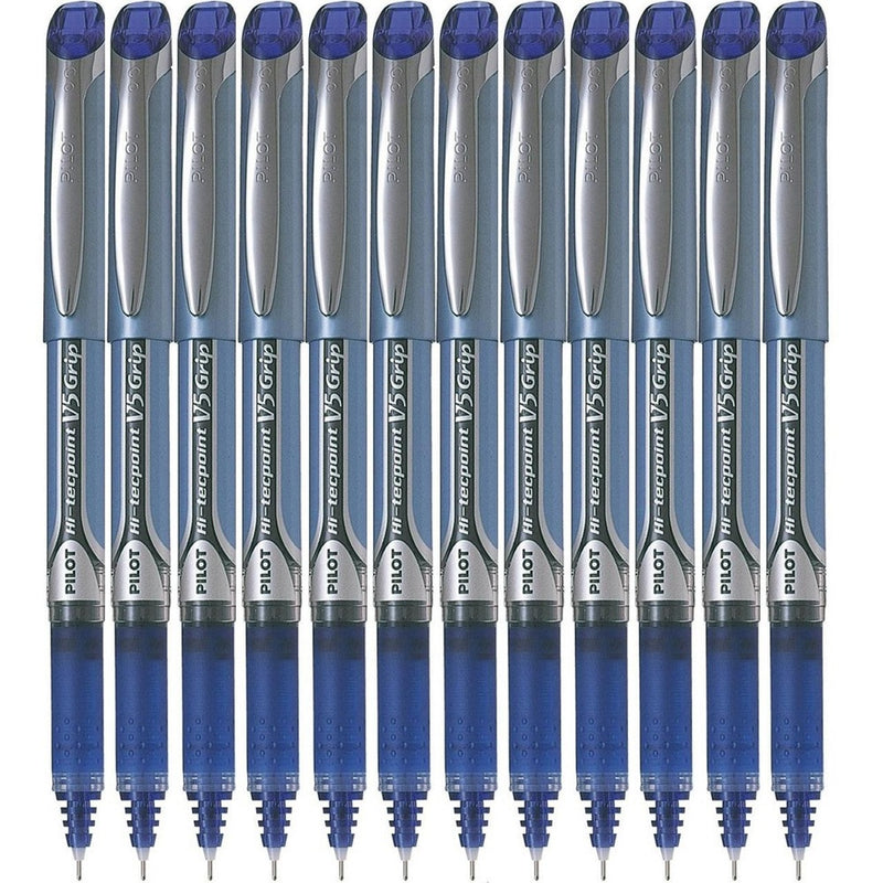 Pilot V5 Hi-Tecpoint Grip Pen Extra Fine 0.5Mm Blue Box 12 623642 (Box 12) - SuperOffice