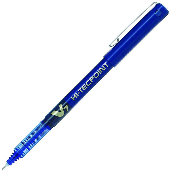 Pilot V7 Hi-Tecpoint Pen Fine 0.7Mm Blue BX-V7-L - SuperOffice