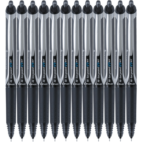Pilot V7-RT Hi-Tecpoint Retractable Pen Fine 0.7mm Black Box 12 623831 (Box 12) - SuperOffice