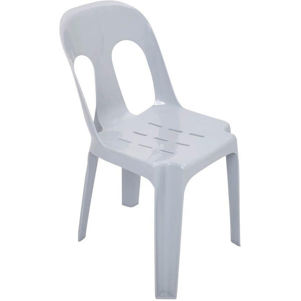 Pipee Plastic Stacking Chair Grey PIPPEEGP - SuperOffice