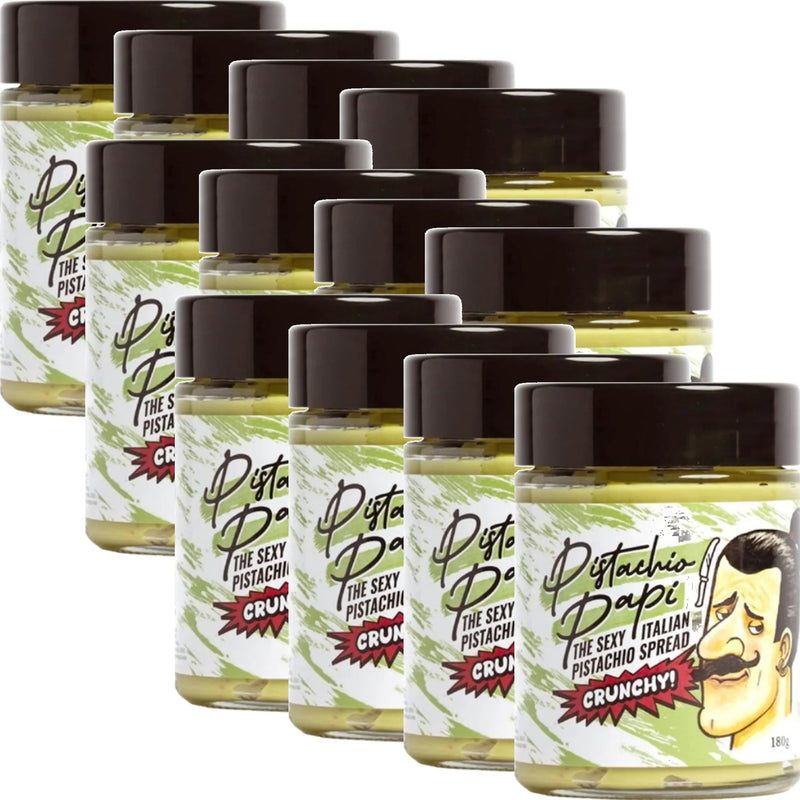Pistachio Papi Crunchy Spread Italian 180g Made In Italy 12 Pack Bulk PPSCRU180 CRUNCHY (12 Pack) - SuperOffice