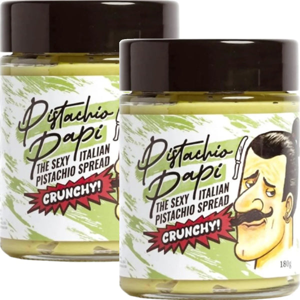 Pistachio Papi Crunchy Spread Italian 180g Made In Italy 2 Pack Bulk PPSCRU180 CRUNCHY (2 Pack) - SuperOffice