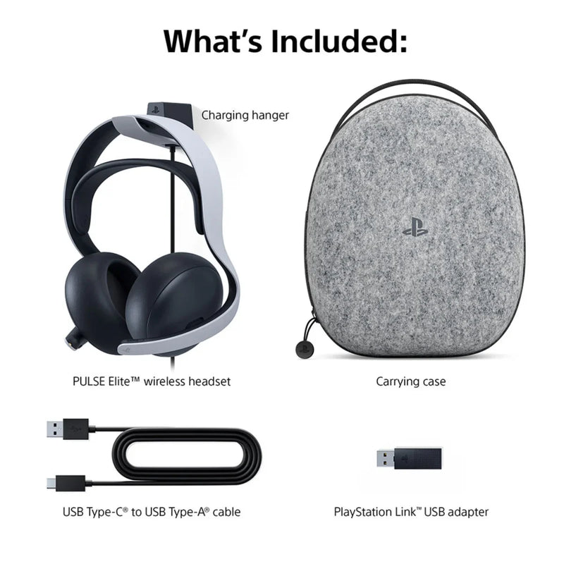 PlayStation 5 PS5 Pulse Elite Wireless Headset White/Black 166591 - SuperOffice