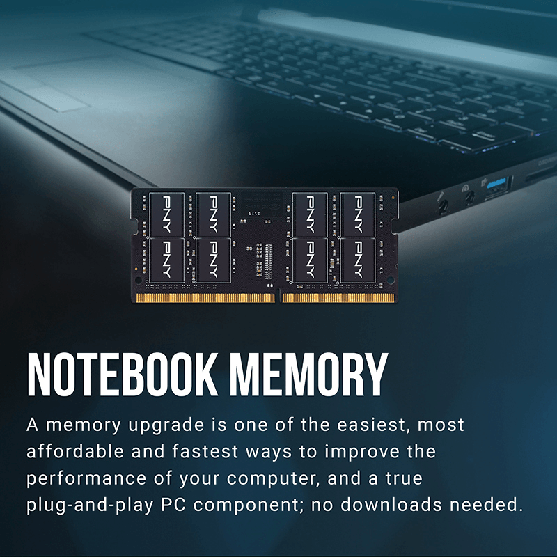 PNY 32GB Single Channel CL19 DDR4 PC4-21300 2666MHz SODIMM Memory RAM Notebook MN32GSD42666 - SuperOffice