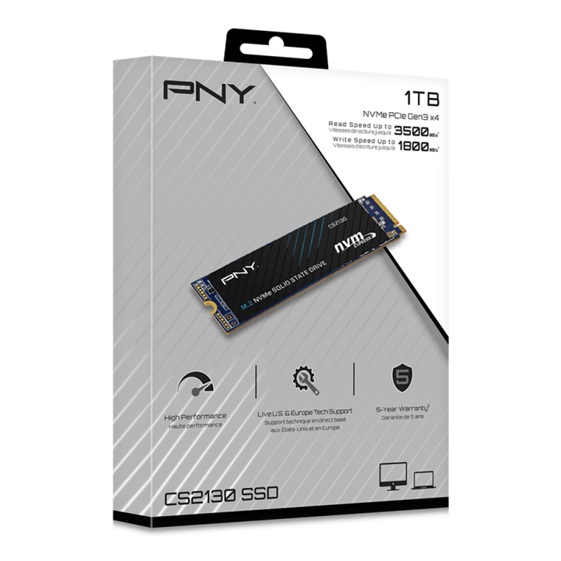 PNY Solid State Drive CS2130 SSD M.2 NVMe 1TB Memory M280CS2130-1TB-RB - SuperOffice