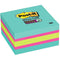 Post-It 2027-Ssafg Super Sticky Memo Cube 76 X 76Mm Assorted Colours 2027-SSAFG - SuperOffice