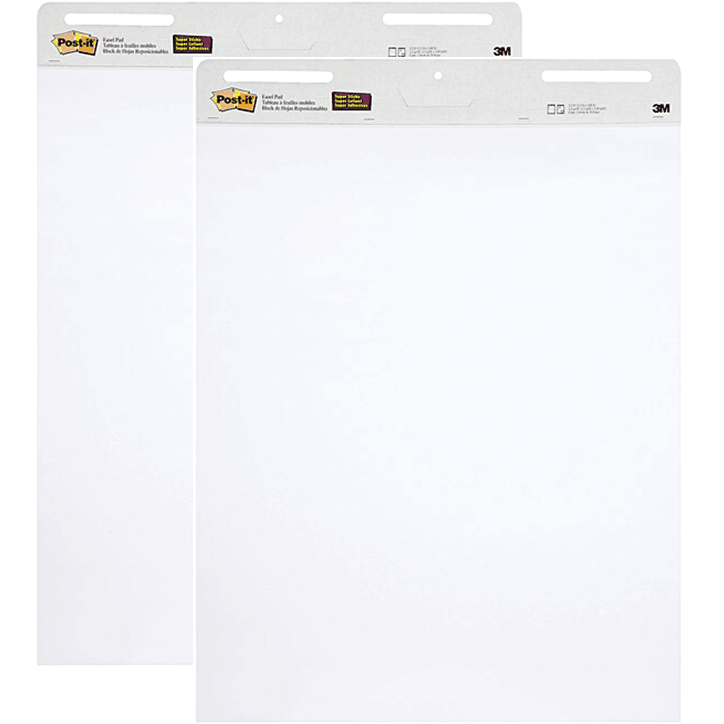 Post-It 559 Easel Pad 635x762mm White Pack 2 70005239408 (Twin Pack) - SuperOffice