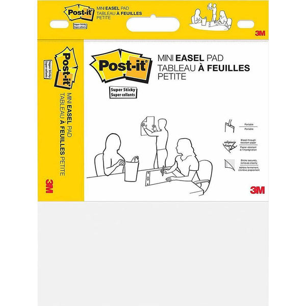 Post-It 577Ss Super Sticky Mini Easel Pad 381 X 475Mm White 70007027066 - SuperOffice
