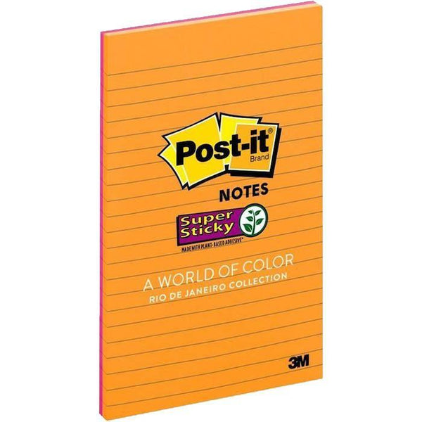 Post-It 5845-Ssuc Super Sticky Lined Notes 123 X 200Mm Rio De Janeiro Pack 4 70005250850 - SuperOffice