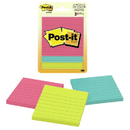 Post-It 6301 Lined Ruled Sticky Notes 76x76mm Jaipur Pack 3 70005271815 (1 Pack of 3) - SuperOffice