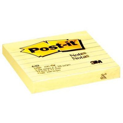 Post-It 630Ss Lined Notes 76 X 76Mm Yellow 70070934883 - SuperOffice