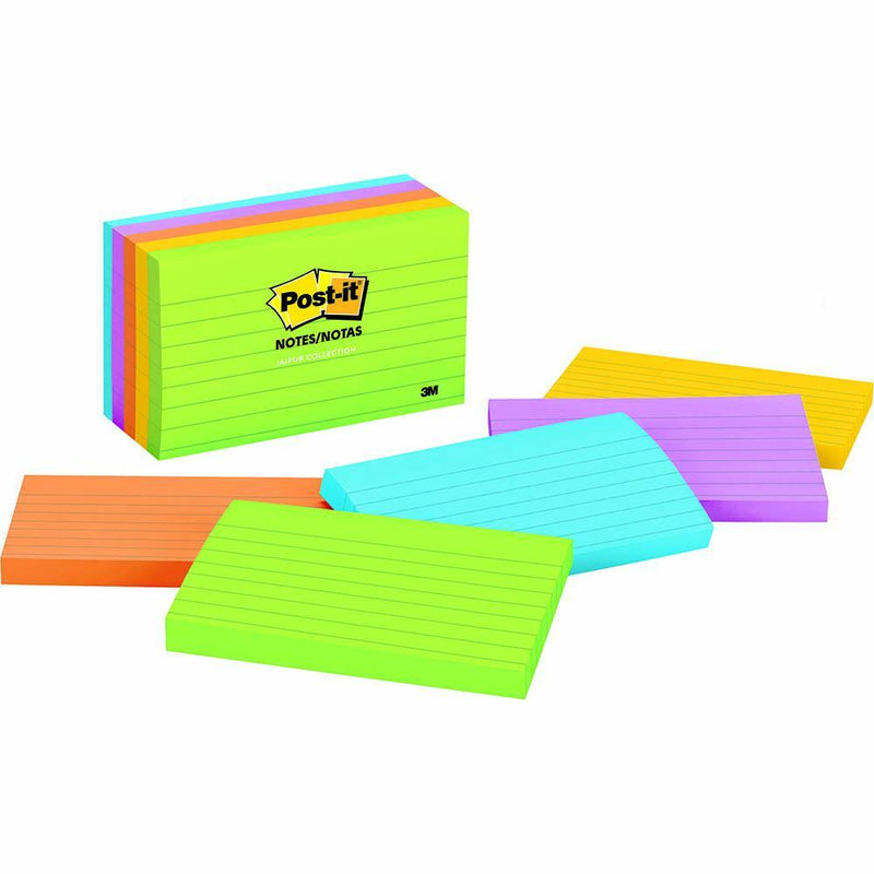 Post-It 635-5Au Lined Notes 76 X 127Mm Jaipur Pack 5 70005249027 - SuperOffice