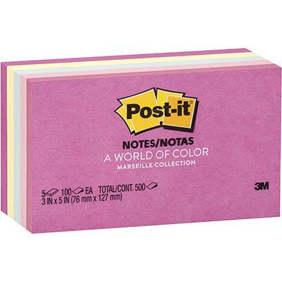 Post-It 655-Ast Notes 76 X 127Mm Marseille Pack 5 70005249472 - SuperOffice