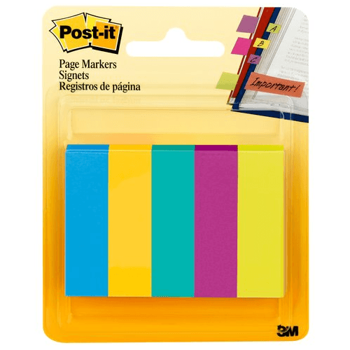 Post-It 670-5AU Paper Page Markers 13x44mm Assorted Pack 5 70006852050 - SuperOffice
