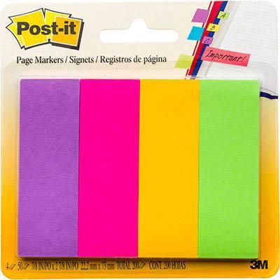 Post-It 671-4Au Paper Page Markers 23 X 73Mm Assorted Pack 4 70005254662 - SuperOffice