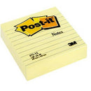Post-It 675-Yl Lined Notes 98 X 98Mm Yellow 70070934438 - SuperOffice