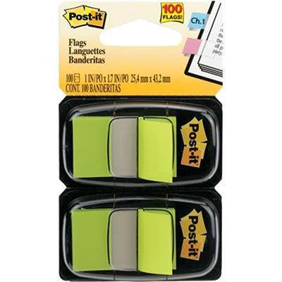 Post-It 680-Bg2 Flags Bright Green Twin Pack 100 70071205945 - SuperOffice