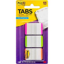 Post-It 686L-Pgo Durable Filing Tabs 25Mm White With Pink/Green/Orange Pack 66 70005016236 - SuperOffice
