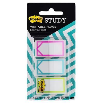 Post-It Ed-W-Arrow1 Study Tools Arrow Flags Writeable Assorted Pack 60 70005267417 - SuperOffice