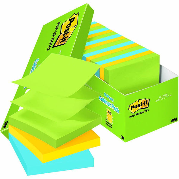 Post-It R330-18Aucp Pop-Up Notes 76 X 76Mm Assorted Jaipur Colours Cabinet Pack 18 70005249118 - SuperOffice