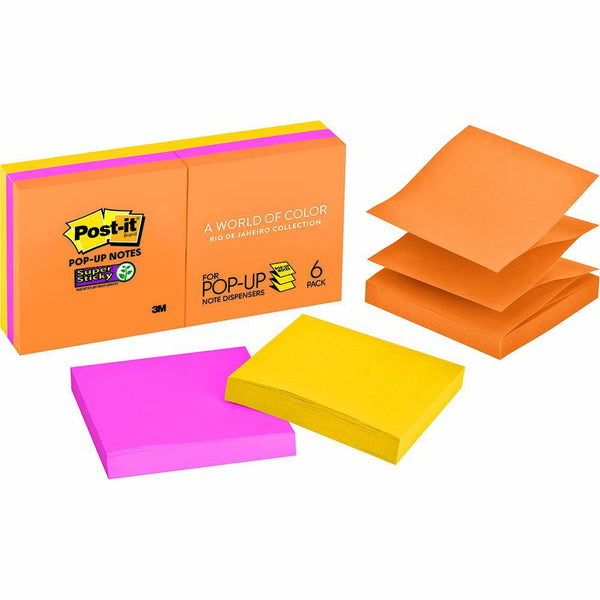 Post-It R330-6Ssuc Super Sticky Pop-Up Notes 76 X 76Mm Rio De Janeiro Pack 6 70005248581 - SuperOffice