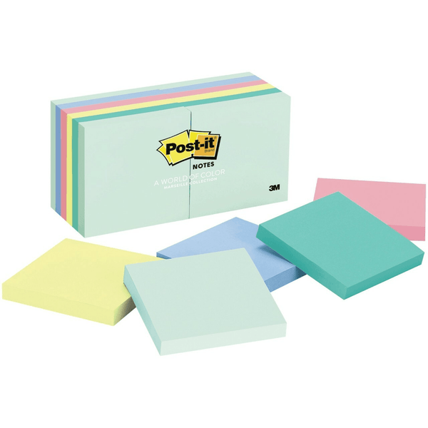 Post-It Sticky Notes 76x76mm Marseille Pack 12 Pads 70005298941 - SuperOffice