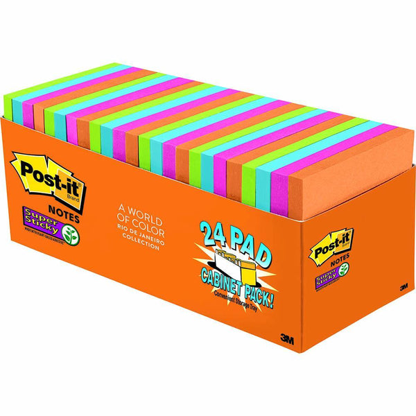 Post-It Super Sticky Notes 76x76mm Rio De Janeiro Cabinet Pack 24 70005261766 - SuperOffice