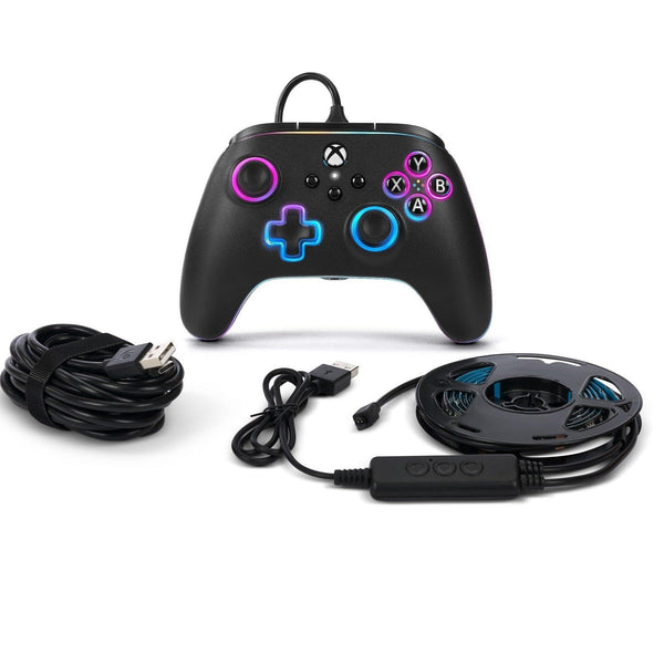 PowerA Advantage Xbox Wired Controller for Xbox Series X|S with Lumectra + RGB LED Strip Bundle XBGP0076-01 - SuperOffice