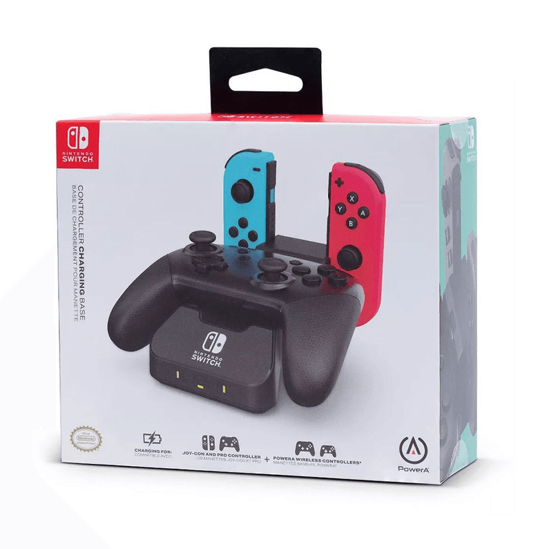 PowerA Charging Station for Nintendo Switch Joy Con & Pro Controller Black 1525991-01 - SuperOffice