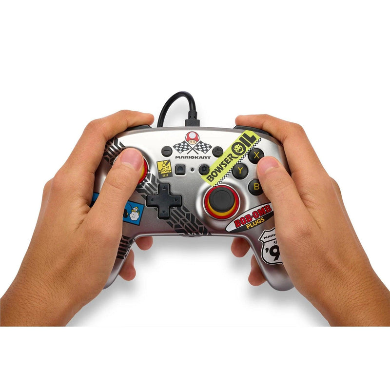 PowerA Enhanced Wired Controller Nintendo Switch Silver Mario Kart NSGP0145-01 - SuperOffice