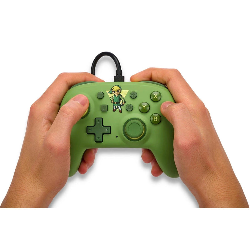 PowerA Nano Wired Controller Nintendo Switch Toon Link Green NSGP0203-01 - SuperOffice