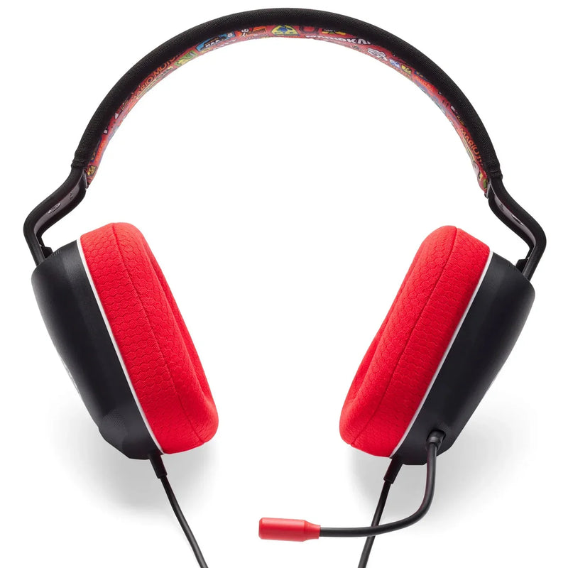 PowerA Wired Stereo Headset Headphones Nintendo Switch Mario Kart Rivals Black Red NSHS0398-01 - SuperOffice